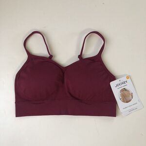 Jockey Modern Micro Seamfree Cami Strap Bralette Maroon Size Small NWT